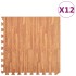 Alfombrillas de goma EVA vetas de madera 12 uds 4,32