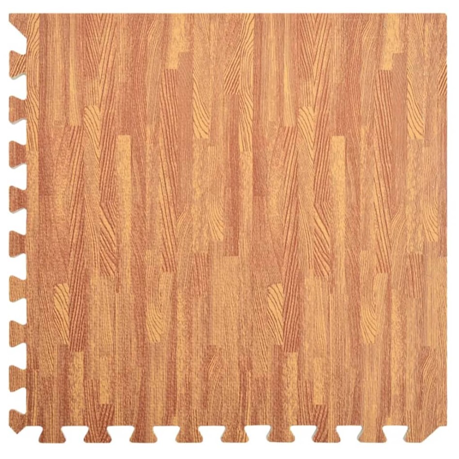 Alfombrillas de goma EVA vetas de madera 12 uds 4,32