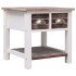 Mesa auxiliar madera de Paulownia marrón 40x40x40