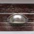 Mesa auxiliar madera de Paulownia marrón 40x40x40