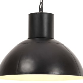 Lámpara colgante redonda negra 25 W 48 cm