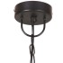 Lámpara colgante redonda negra 25 W 48 cm