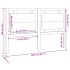 Cabecero de cama madera maciza de pino 155,5x4x100