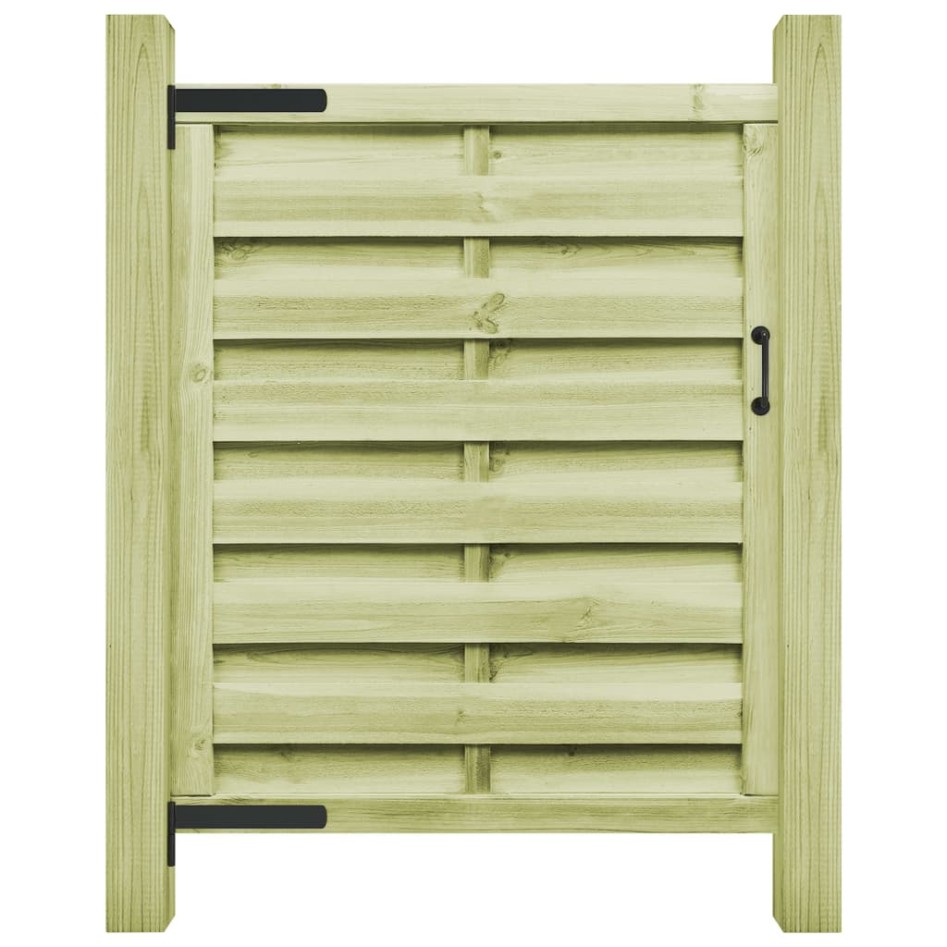 Puerta de valla madera de pino impregnada verde 100x125
