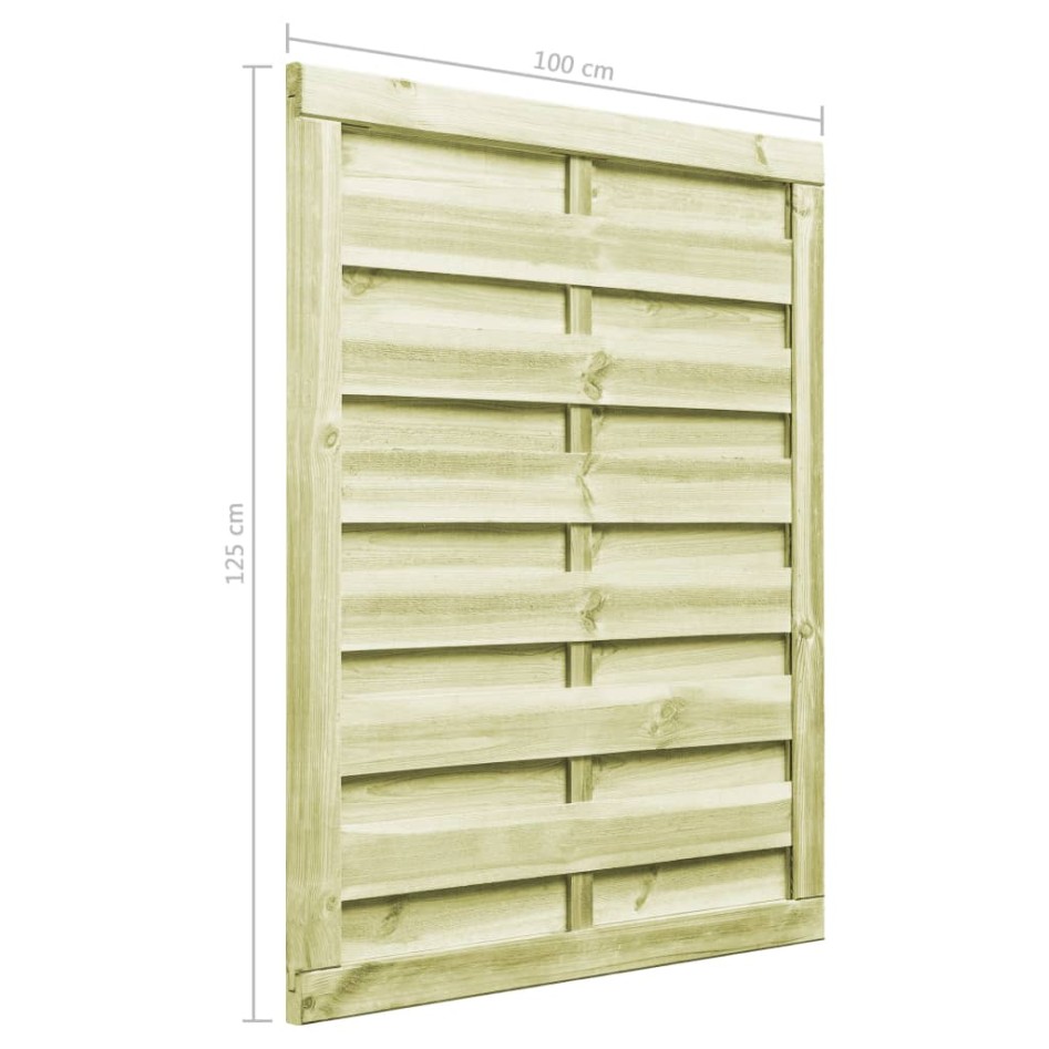 Puerta de valla madera de pino impregnada verde 100x125