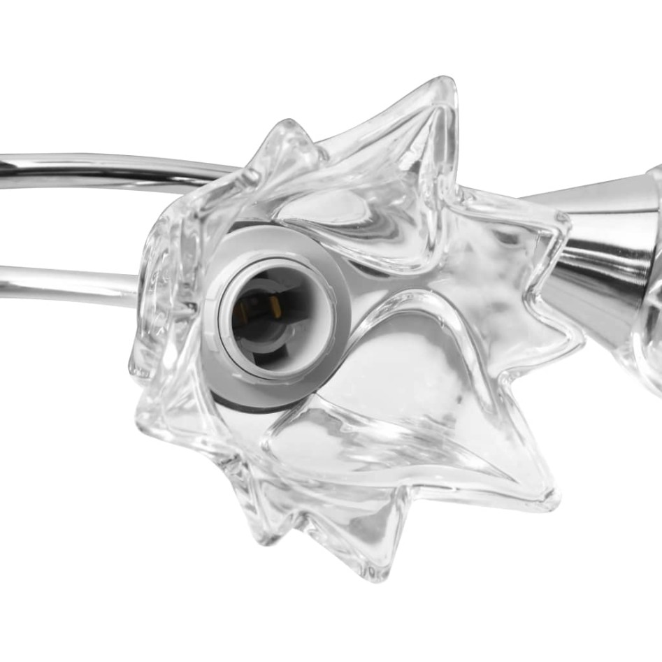 Lámpara de techo con pantallas vidrio tulipán 5 bombillas