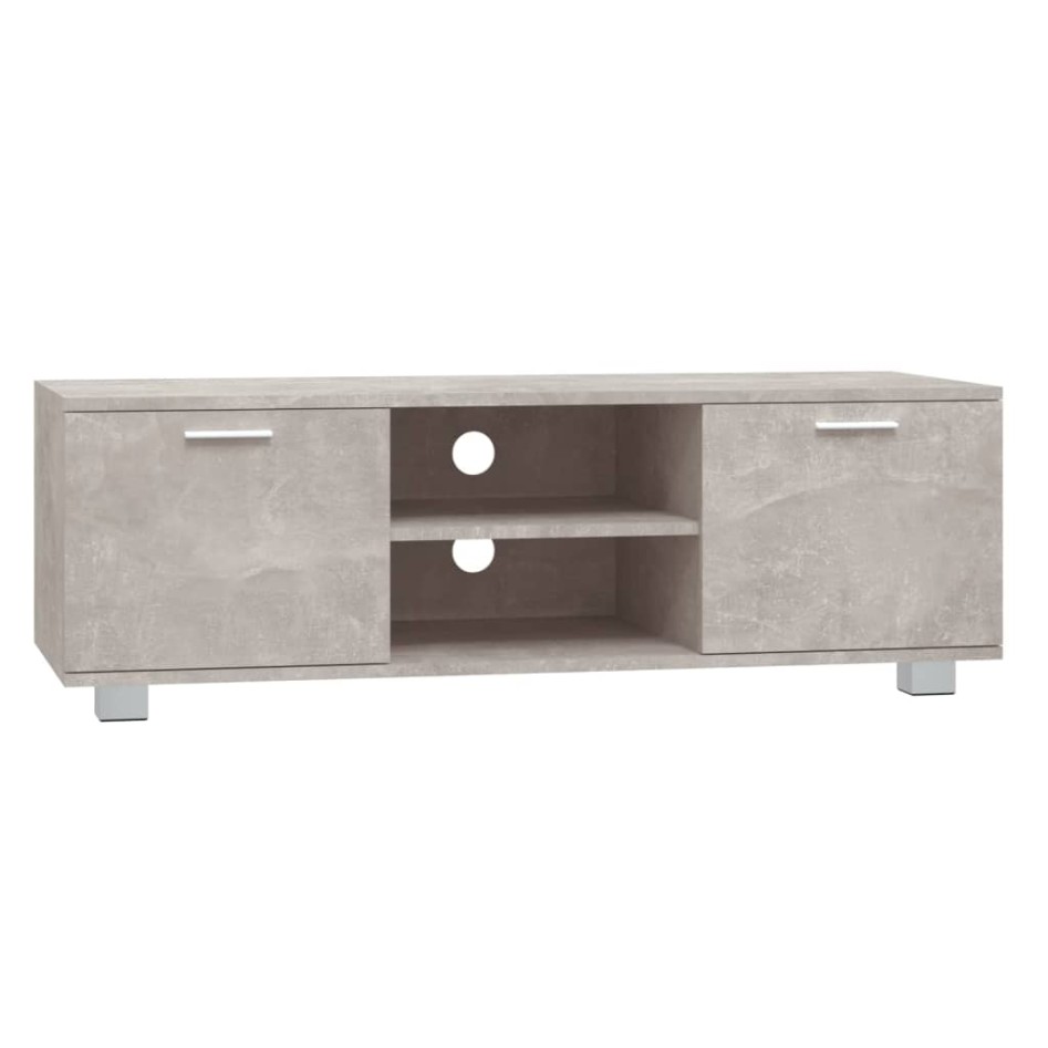 Mueble para TV madera contrachapada gris hormigón