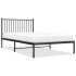 Estructura cama sin colchón con cabecero metal negro 107x203