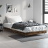 Estructura de cama sin colchón madera roble ahumado 90x190