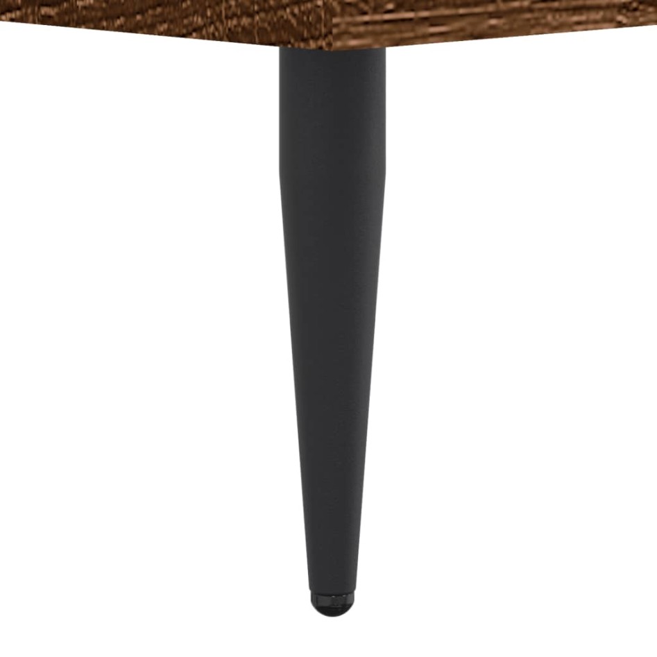 Estructura de cama sin colchón madera marrón roble 100x200