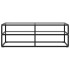 Mueble para TV negro con vidrio templado negro 120x40x40