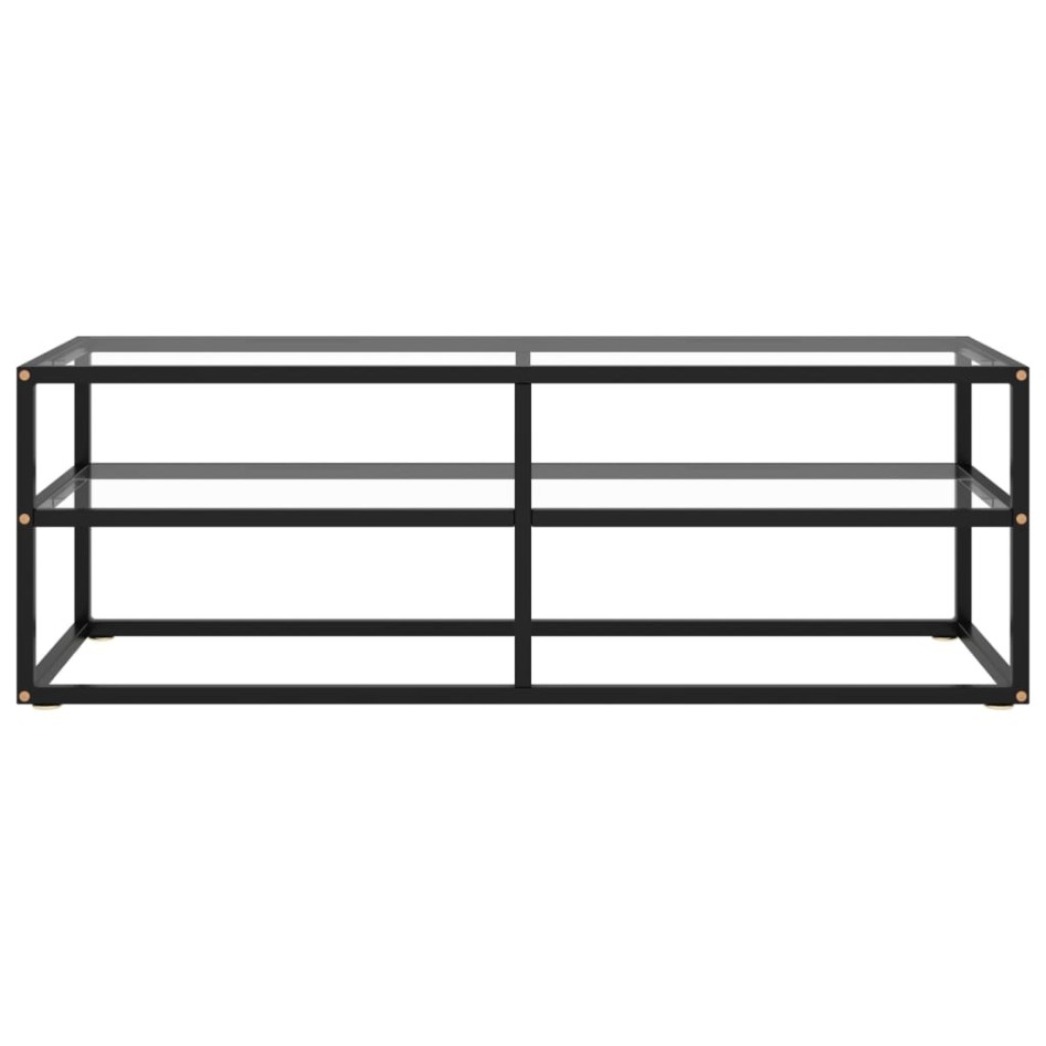 Mueble para TV negro con vidrio templado negro 120x40x40