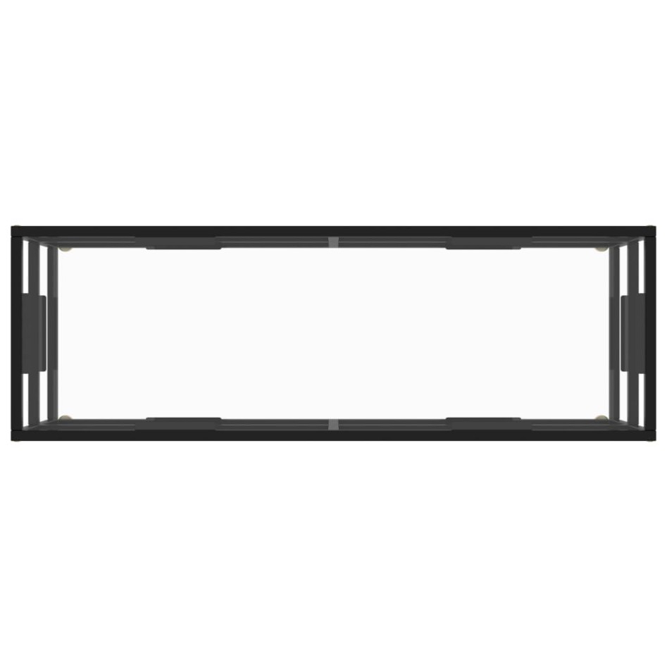 Mueble para TV negro con vidrio templado negro 120x40x40