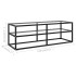 Mueble para TV negro con vidrio templado negro 120x40x40
