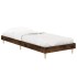 Estructura cama sin colchón madera roble ahumado 75x190