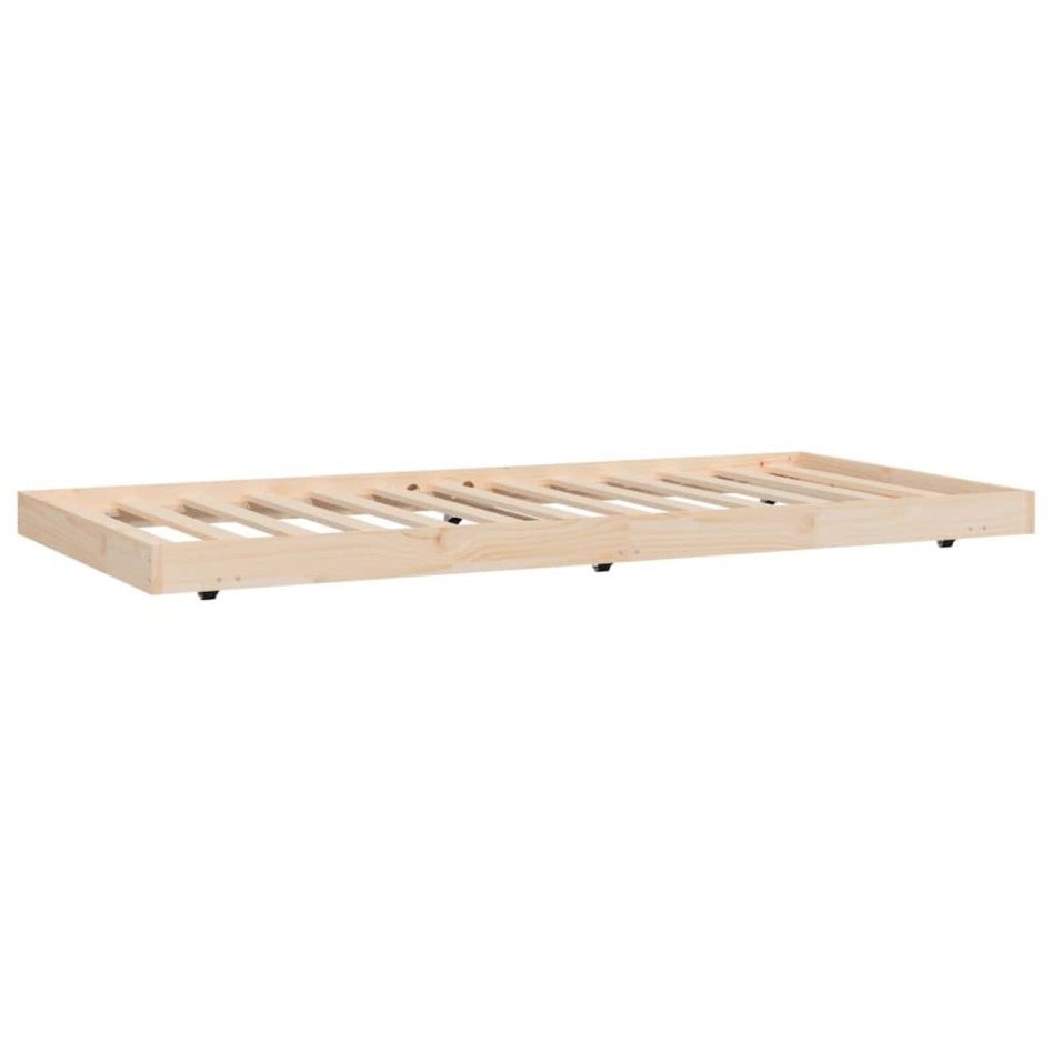 Estructura de cama sin colchón madera maciza pino 75x190
