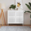 Puerta de armario lamas 4 uds madera pino blanco 39,5x49,4 cm