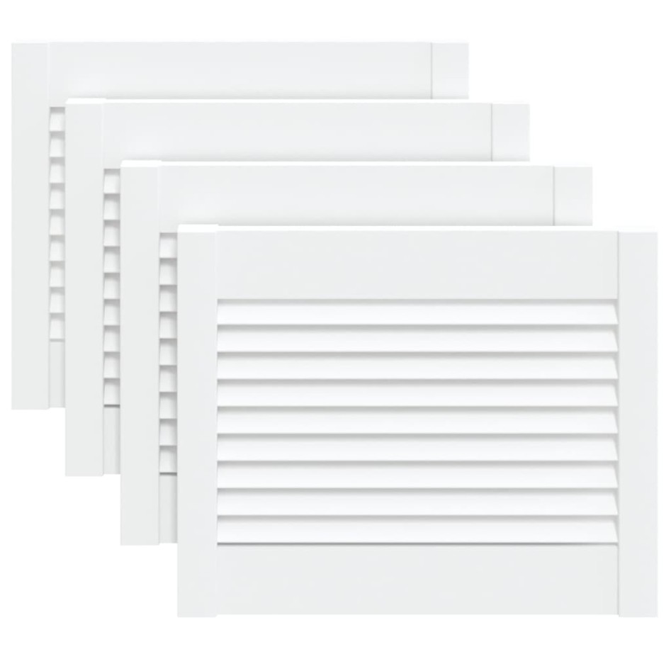 Puerta de armario lamas 4 uds madera pino blanco 39,5x49,4