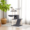 Rascador para gatos con postes de sisal gris oscuro 94 cm