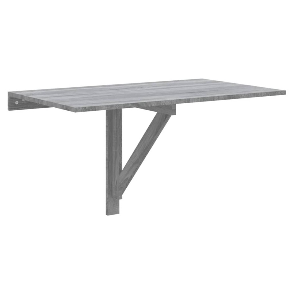 Mesa de pared plegable contrachapada gris Sonoma 100x60x56