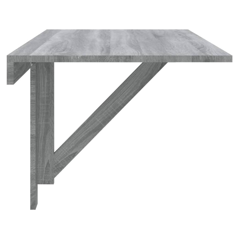 Mesa de pared plegable contrachapada gris Sonoma 100x60x56