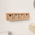 Estante de pared con cestas madera maciza nogal 62x18x16