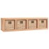 Estante de pared con cestas madera maciza nogal 62x18x16