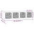 Estante de pared con cestas madera maciza nogal 62x18x16
