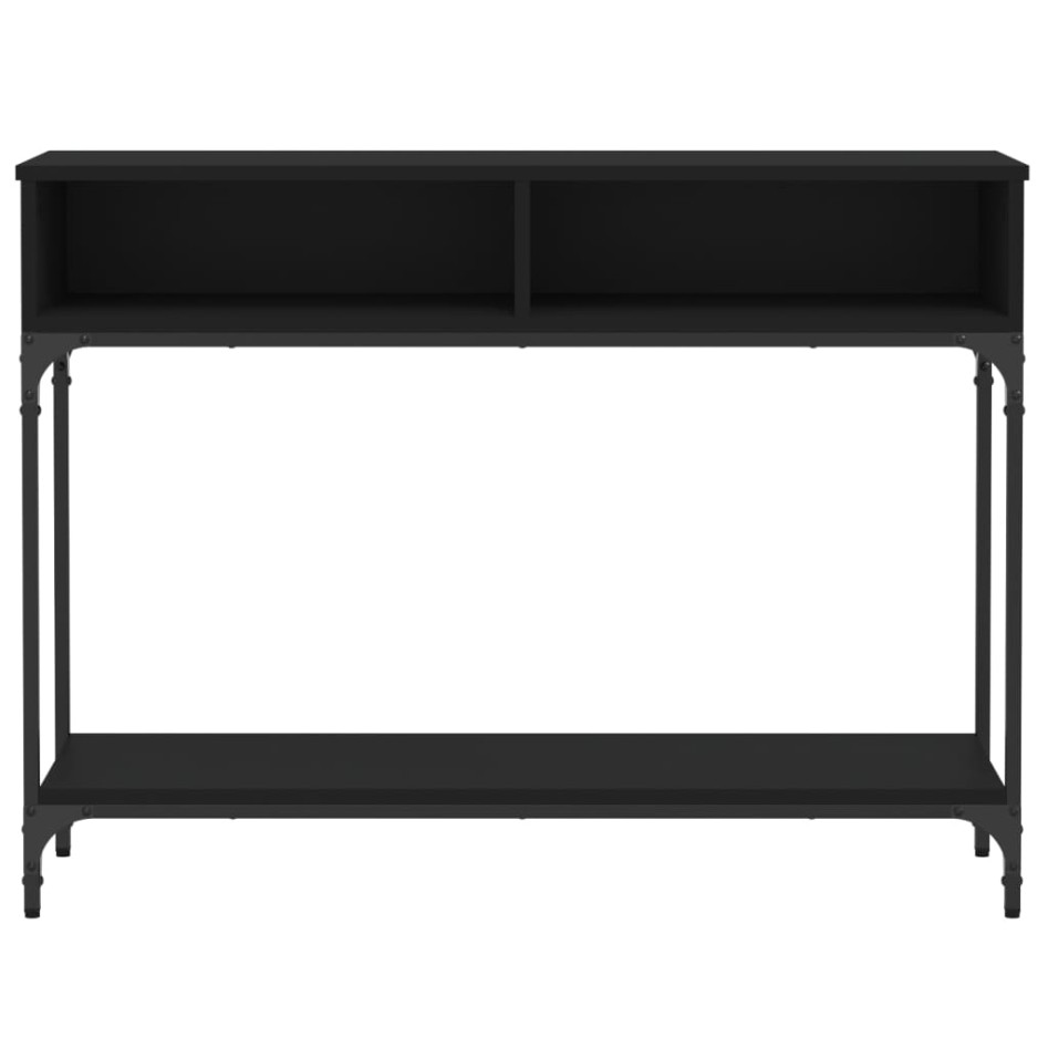 Mesa consola madera de ingeniería negra 100x30,5x75