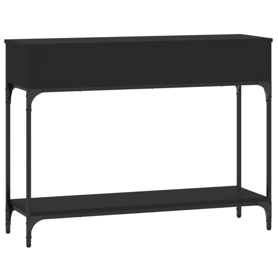Mesa consola madera de ingeniería negra 100x30,5x75
