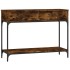 Mesa consola madera de ingeniería roble ahumado 100x34,5x75