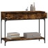 Mesa consola madera de ingeniería roble ahumado 100x34,5x75