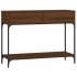 Mesa consola madera de ingeniería marrón roble 100x34,5x75