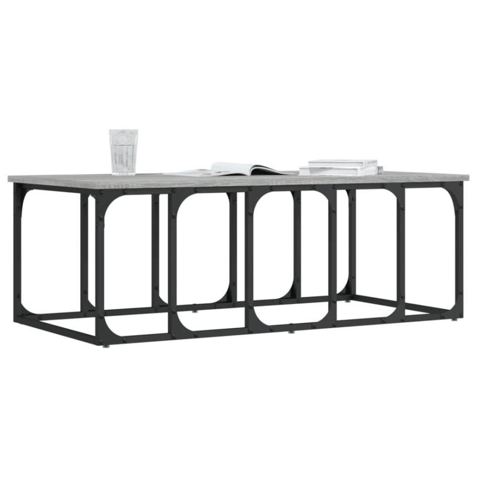 Mesa de centro madera de ingeniería gris Sonoma 100x50x35,5