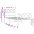 Estructura cama sin colchón con estribo metal blanco 80x200