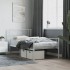 Estructura cama sin colchón con estribo metal blanco 90x200