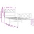 Estructura cama sin colchón con estribo metal blanco 90x200