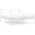 Estructura cama sin colchón con estribo metal blanco 120x200
