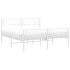 Estructura cama sin colchón con estribo metal blanco 120x200