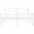 Estructura cama sin colchón con estribo metal blanco 120x200