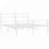 Estructura cama sin colchón con estribo metal blanco 120x200