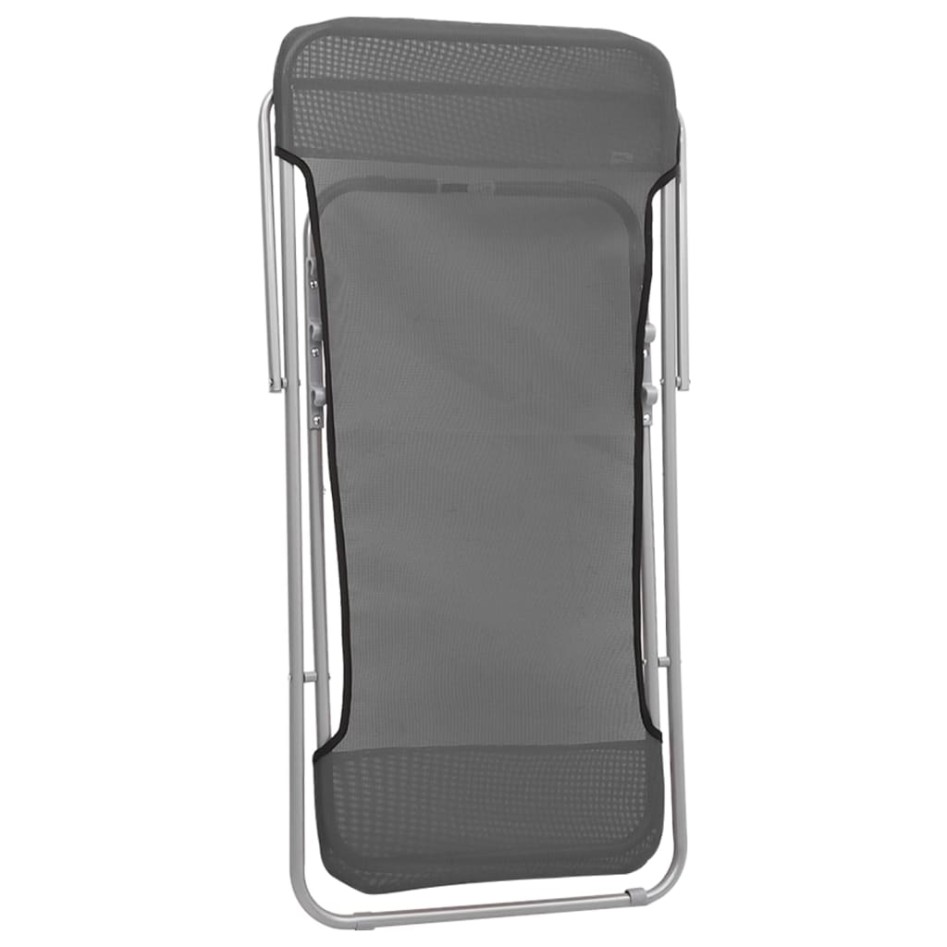 Sillas de playa plegables 2 uds acero recubierto textilene