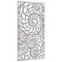 Adorno de pared de jardín acero corten diseño conchas 105x55