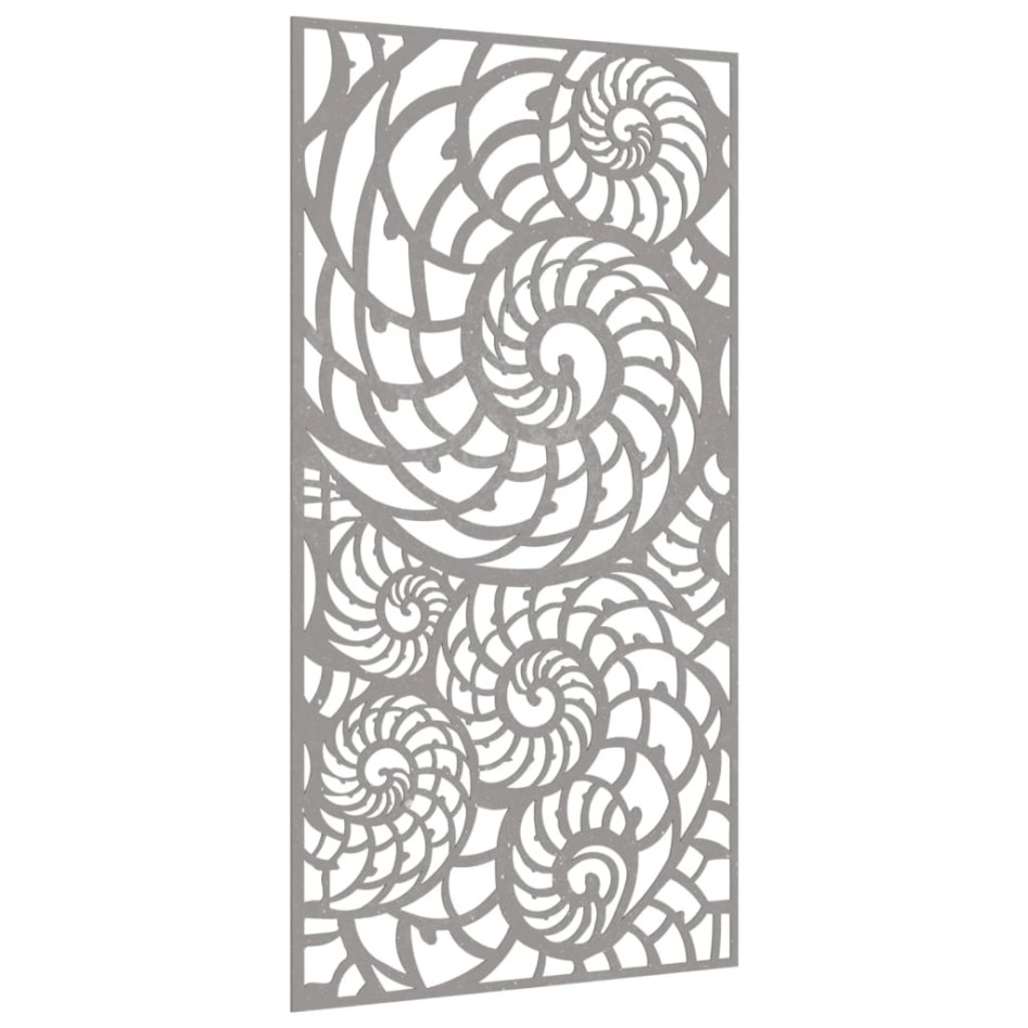 Adorno de pared de jardín acero corten diseño conchas 105x55