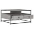 Mesa de centro madera de ingeniería gris Sonoma 80x80x45