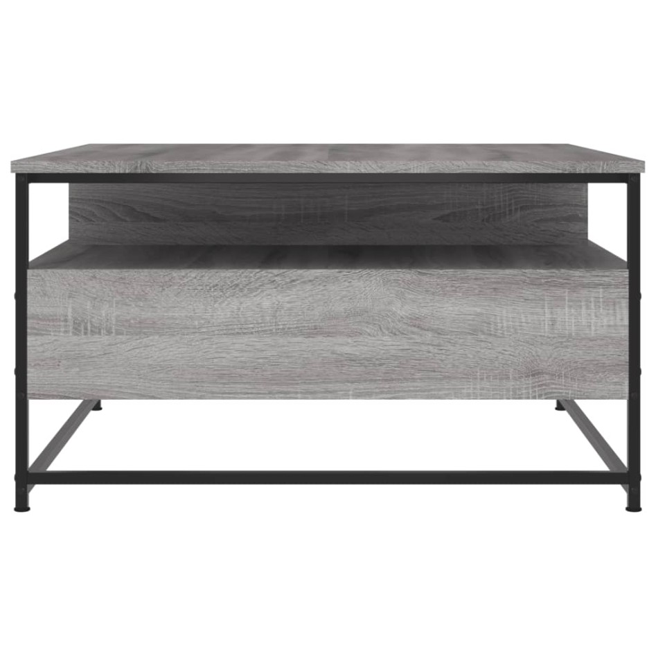 Mesa de centro madera de ingeniería gris Sonoma 80x80x45