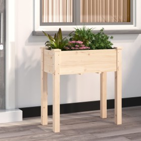 Jardinera con forro interior madera maciza de abeto 71x37x76
