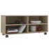 Mueble de TV ruedas madera contrachapada color roble