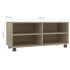 Mueble de TV ruedas madera contrachapada color roble