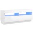 Mueble de TV con luces LED blanco brillante 100x35x40
